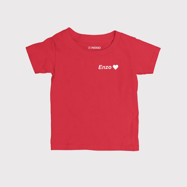 T-shirt bébé personnalisé brodé - Indigo Print